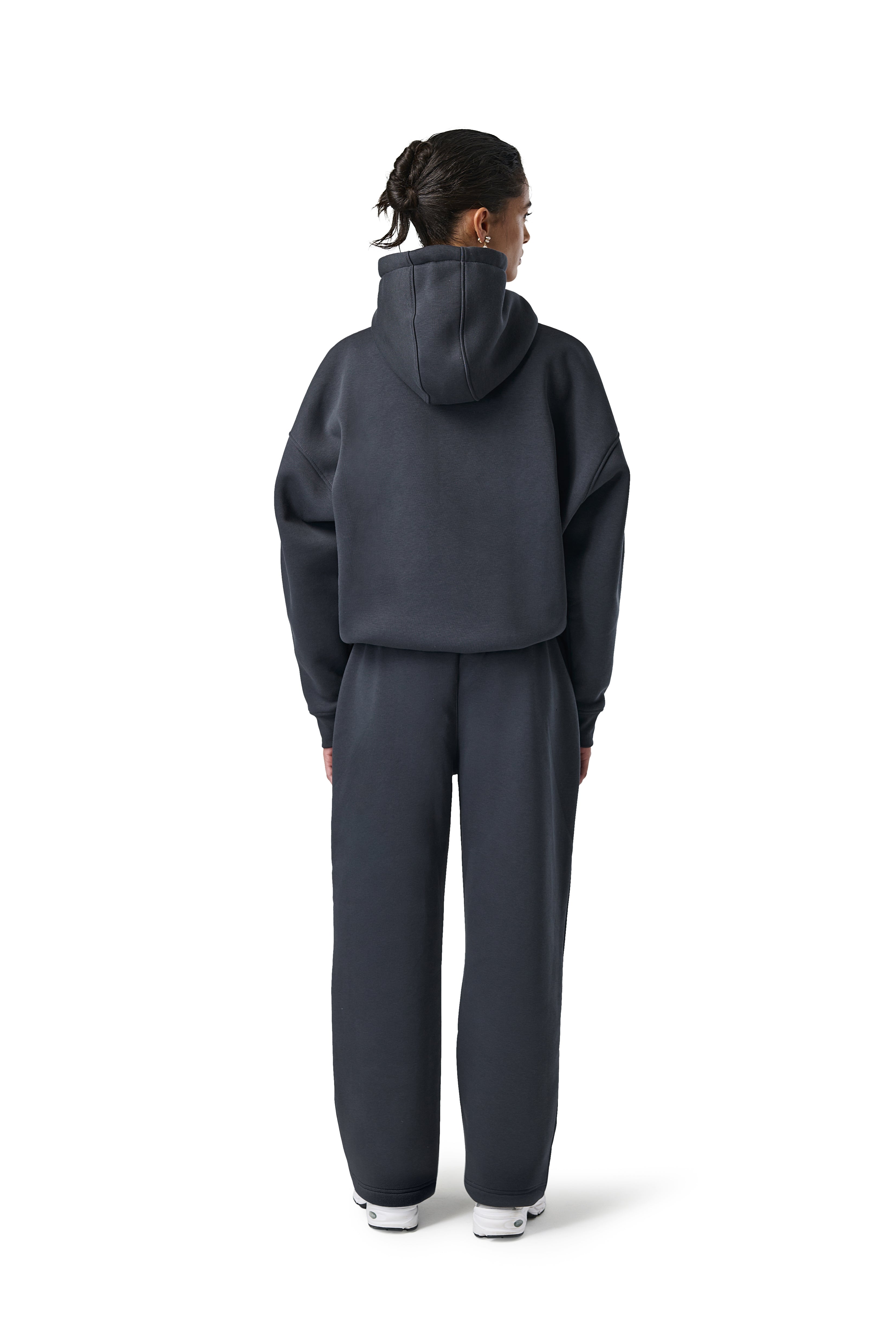 Model Iman is 5'8 and wears size S.